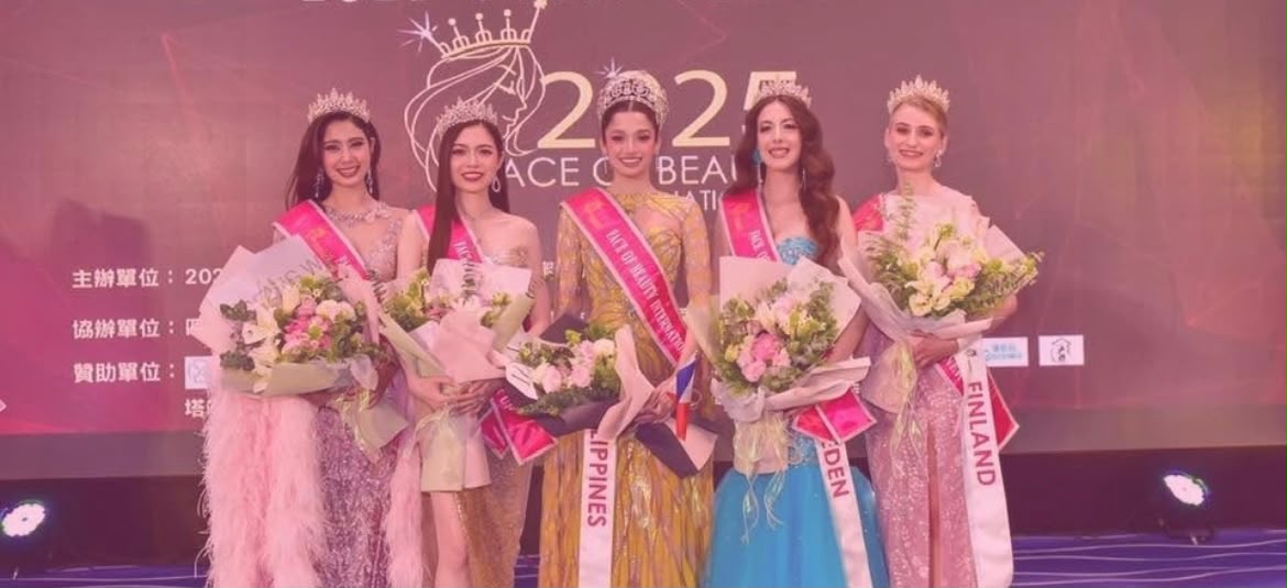 Face of Beauty International 2025 winners on stage